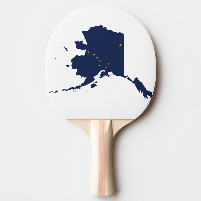 RAQUETTE DE PING PONG CARTE DE L'ALASKA (Devant)