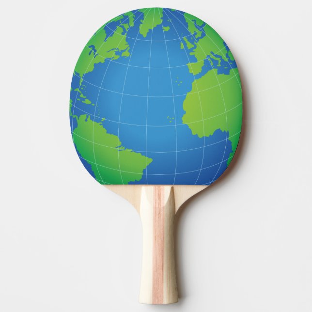 Raquette De Ping Pong Carte du monde (Devant)