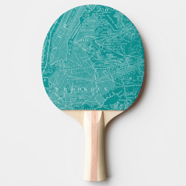Raquette De Ping Pong Carte graphique de New York (Devant)