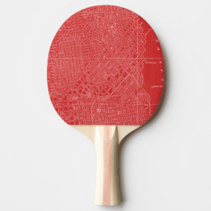 Raquette De Ping Pong Carte graphique de San Francisco
