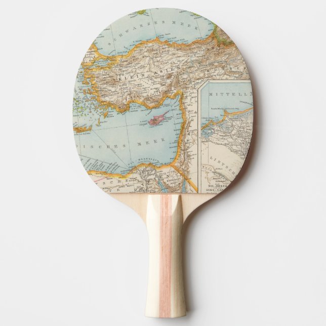 Raquette De Ping Pong Carte méditerranéenne orientale (Devant)