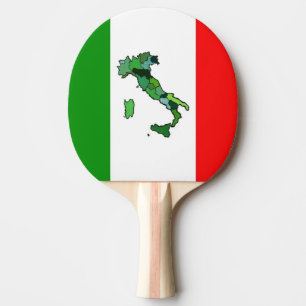 Raquette De Ping Pong Carte verte de l'Italie et du drapeau italien