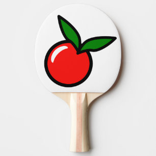 Raquette De Ping Pong Carton de cuisine amusant Fruit rouge cerise de po
