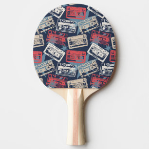 Raquette De Ping Pong Cassettes Vielles Musique Vintage sans couture