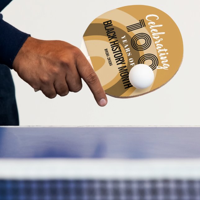Raquette De Ping Pong Celebrating 100 Years Of Black History Month (Insitu)