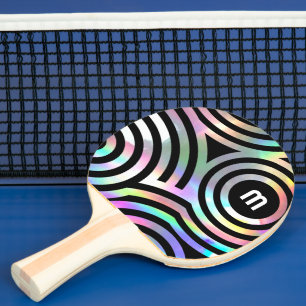 Raquette De Ping Pong cercle holographique monographie ping pong paddle