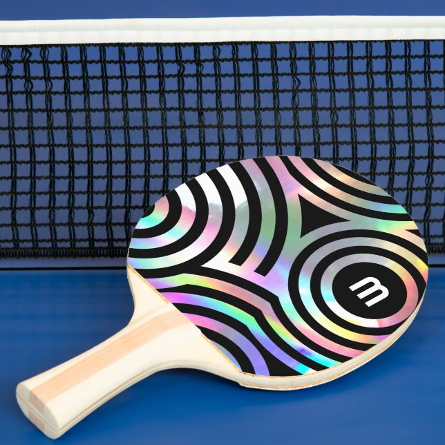 Raquette De Ping Pong cercle holographique monographie ping pong paddle (Insitu)