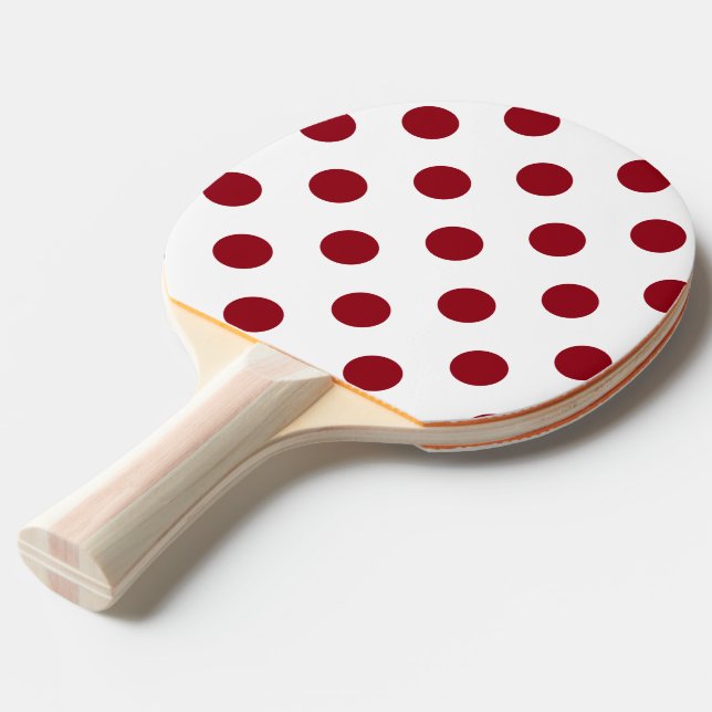 Raquette De Ping Pong Cercles Pois rouges Crimson (Dos Angle)