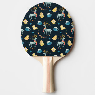 Raquette De Ping Pong Cerfs de Noël : Aquarelle Motif sans ambages
