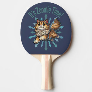 Raquette De Ping Pong C'est le temps de Zoomie, Chat des Forêts Norvégie