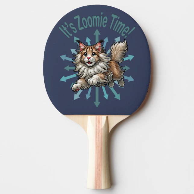 Raquette De Ping Pong C'est l'heure de Zoomie, chat Maine Coon (Devant)