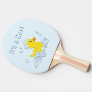 Raquette De Ping Pong C'est un garçon Bubble Baby Blue