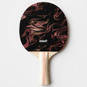 Raquette De Ping Pong C'est un look de copper rose gold marble noir