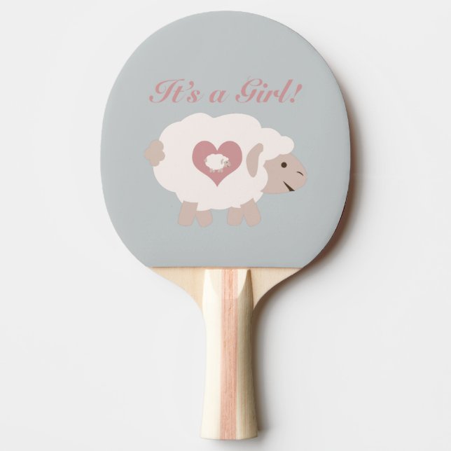 Raquette De Ping Pong C'est une fille ! Mama Sheep (Devant)