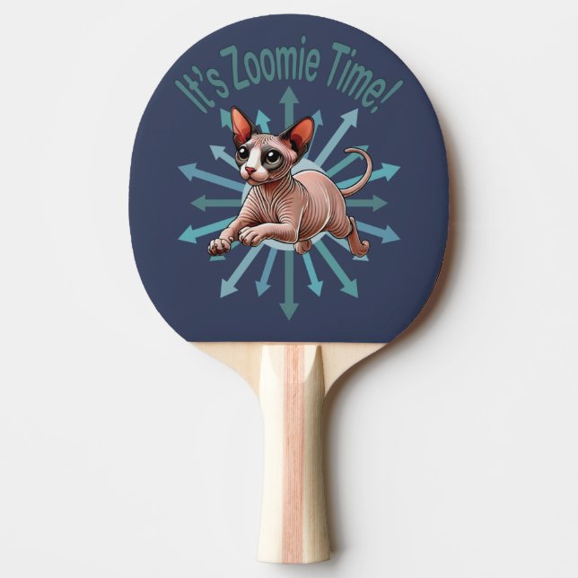 Raquette De Ping Pong C'est Zoomie Time Sphynx Cat (Devant)