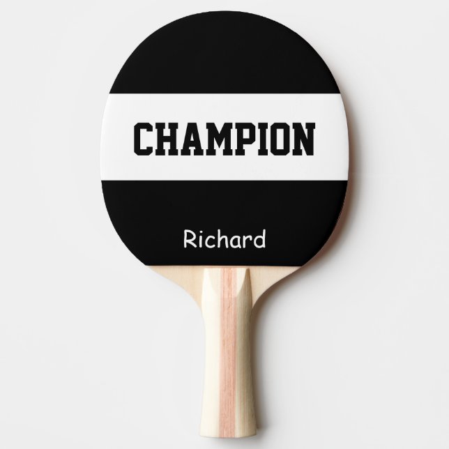 Raquette De Ping Pong Champion personnalisé de nom personnalisé (Devant)