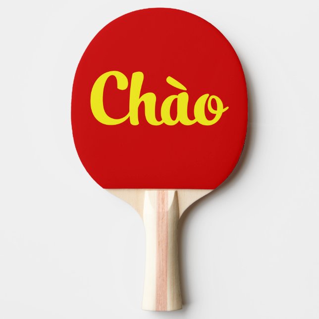 Raquette De Ping Pong Chào / Hello ~ Vietnam / Vietnamien / Tiêt Viêt (Devant)