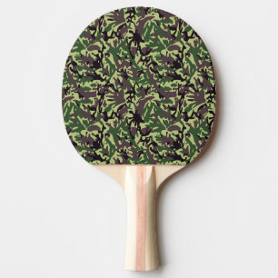 Raquette De Ping Pong Chasseurs Motif Camo Vert