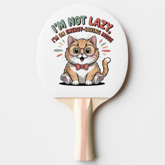 Raquette De Ping Pong Chat en mode d'économie d'énergie (Devant)