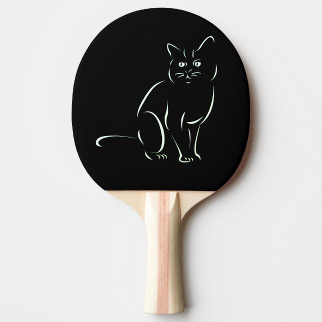 Raquette De Ping Pong Chat Kitty Blanc (Devant)