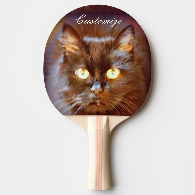 Raquette De Ping Pong chat noir (Devant)