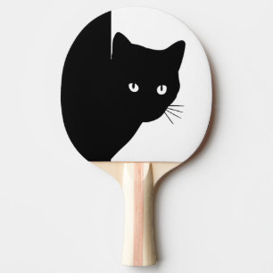Raquette De Ping Pong Chat noir