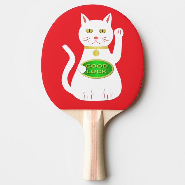 Raquette De Ping Pong Chat Oriental Lucky (Devant)