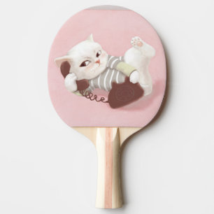 Raquette De Ping Pong Chat sur le téléphone