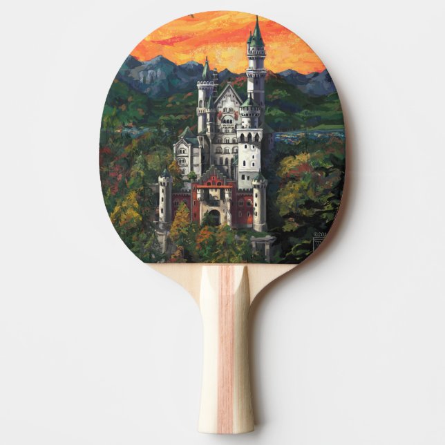 Raquette De Ping Pong Château Schloss Neuschwanstein (Devant)