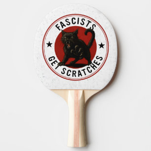 Raquette De Ping Pong Chats Contre les Fascistes