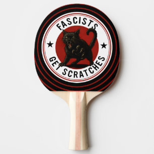 Raquette De Ping Pong Chats contre les fascistes