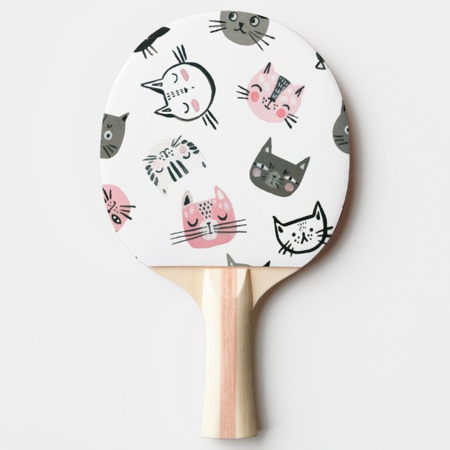 Raquette De Ping Pong Chats cool (Devant)