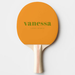 Raquette De Ping Pong Chaud Olive & Orange Rev Minimal Moderne Classique