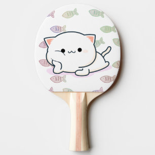 Raquette De Ping Pong Cheeky Kawaii Style Kitten 
