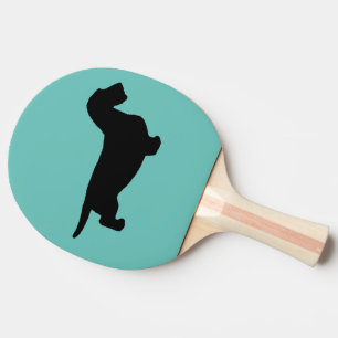 Raquette De Ping Pong Cheveux ronds Dachshund - Silhouette 1