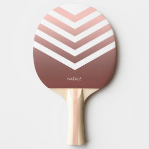 Raquette De Ping Pong Chevrons roses d'or