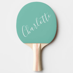 Raquette De Ping Pong Chic Typographie Script Personnalisé Moderne Sarce