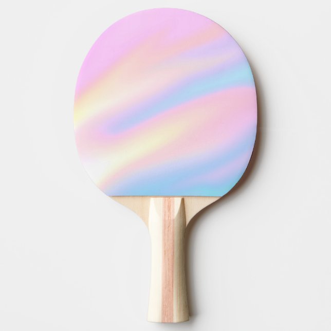 Raquette De Ping Pong Chic Unique pastel Rose Bleu abstrait vagues (Devant)