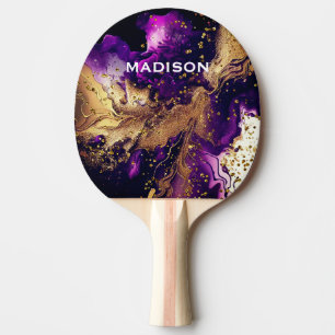 Raquette De Ping Pong Chic violet or faux parties scintillant marbling m