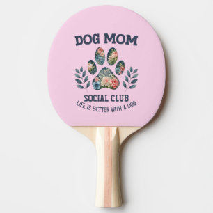 Raquette De Ping Pong Chien Maman Paw Floral