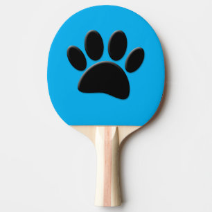 Raquette De Ping Pong Chien Pawprint bleu