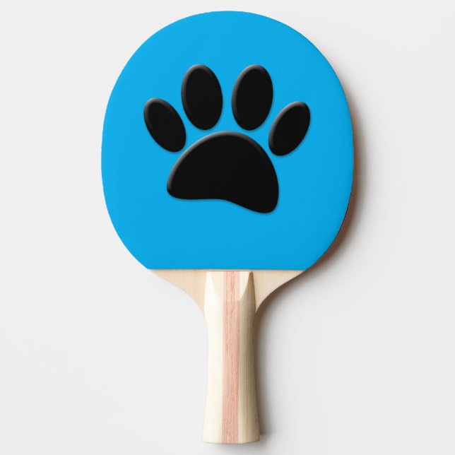 Raquette De Ping Pong Chien Pawprint bleu (Devant)