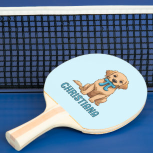 Raquette De Ping Pong Chien personnalisé pour le jour de Pi avec le symb