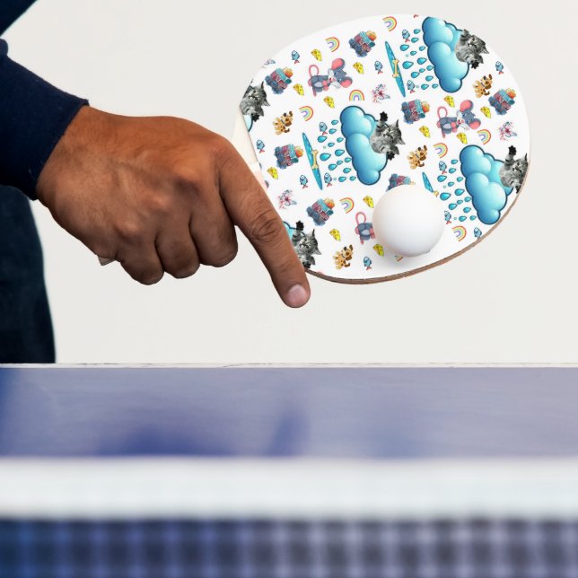 Raquette de Ping Pong Chien Souris Arc-en-ciel Cha (Insitu)