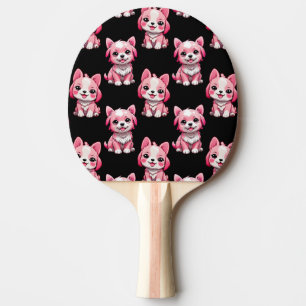 Raquette De Ping Pong Chiens roses mignons - Noir 