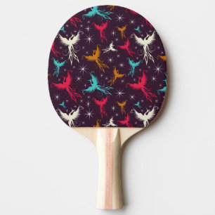 Raquette De Ping Pong Chiffre motif d'oiseaux de Phoenix