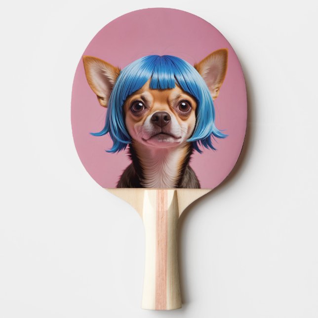 Raquette De Ping Pong Chihuahua wig (Devant)