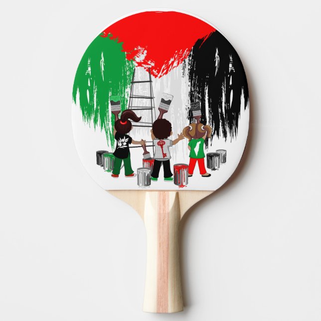 Raquette De Ping Pong Children of Gaza Painting Palestine Flag  (Devant)