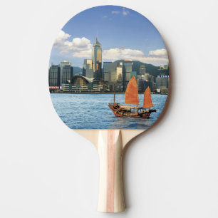 Raquette De Ping Pong Chine; Hong Kong; le port de Victoria; port;A