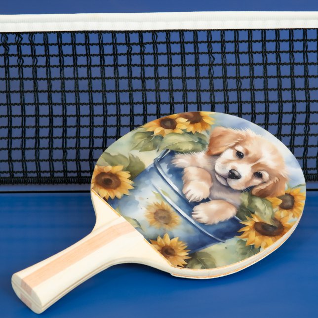 Raquette De Ping Pong Chiot de tournesol (Insitu)